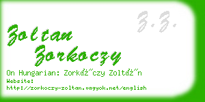 zoltan zorkoczy business card